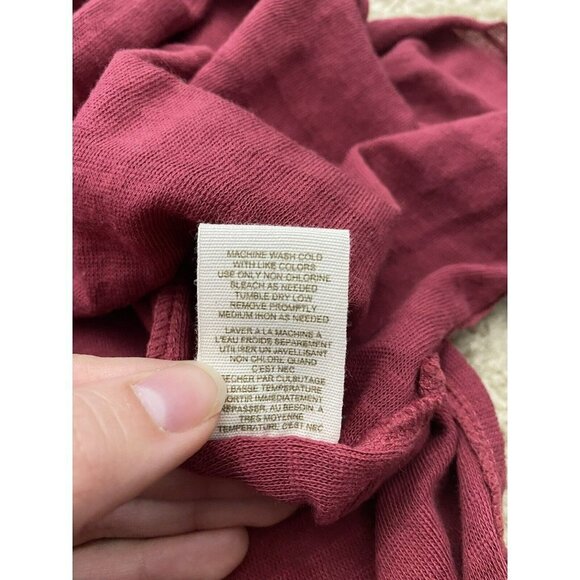 Free People FP Beach Womens Coverup OS One Size Red Long Sleeve Lightweight - Picture 5 of 7